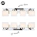 Design House Dove Creek Bathroom Light Fixtures - Traditional 4-Light Vanity Lights for Bathroom - Dimmable Vanity Lights with Frosted Glass – Polished Chrome, 589671