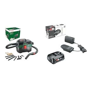 Bosch Akku Nass- und Trockensauger AdvancedVac 18V-8 (ohne Akku, 18 Volt System, mit Zubehörset, im Karton) 18V Akku und Ladegerät 2.5Ah (18V Starter Set, Power for All)