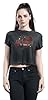 Amplified Womens/Ladies Icarus Led Zeppelin Crop Top (XXL) (Charcoal) #3