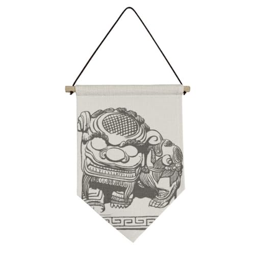 Drapeau chinois en toile de qualité motif patriotisme noir