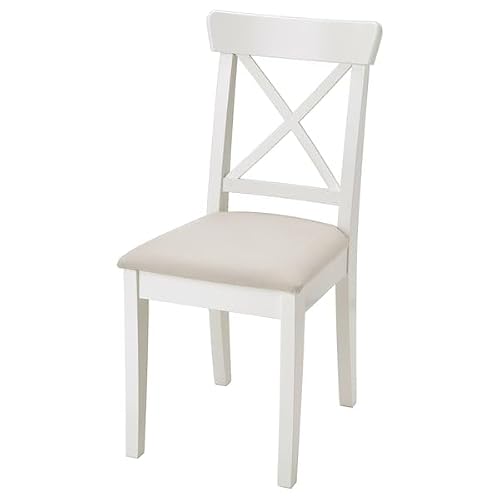Ikea Ingolf Chair, White/Hallarp Beige