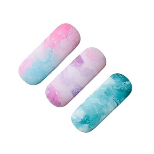Image of 3 Pack Glass Cases Hard Shell, Portable Hard Eyeglasses Case Linen Fabrics Eyeglass Organizations for Women Girls