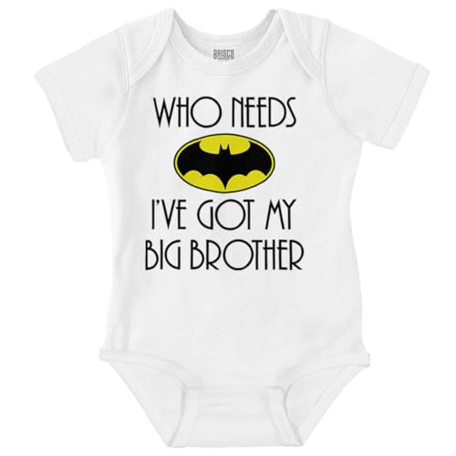 Image of Classic Teaze Who Needs Bat I've Got My Big Brother Baby Romper Boys or Girls