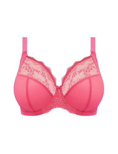 Image of Elomi Women's Charley Stretch Plunge Bra: Stretch Lace & Mesh, Racerback Option. Low Plunge UK Sizes D-JJ, US Sizes D-N