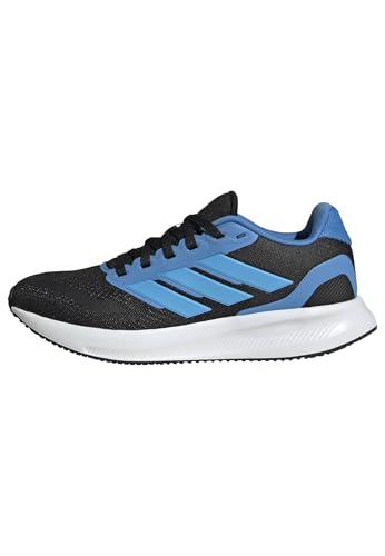 adidas Unisex Kids RUNFALCON 5 Shoes Junior, core Black/Lucid Aquamarine/Lucid Ray Blue, 5 UK