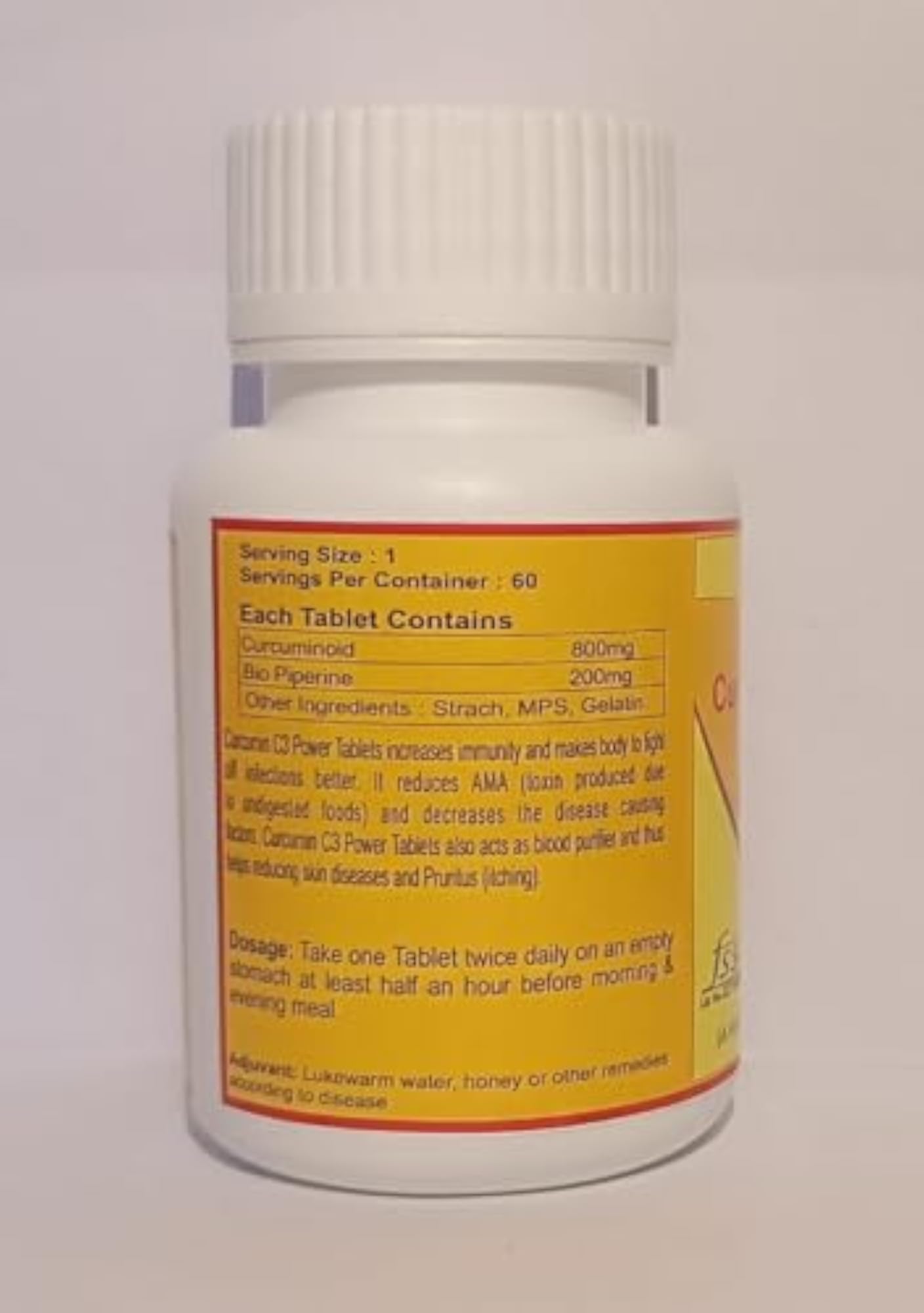 Curcumin C3 Power Tablets, Natural Anti-Inflammatory