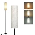Frideko Floor Lamps for Living Room, Modern Floor Lamp, Corner Reading Light, Tall Standing Lamps for Living Room Bedroom Office, Foot Switch, Beige Shade (No Remote?No Bulb)