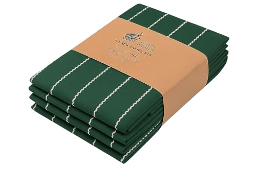 Image of Cotton Kitchen Hand and Lunch Towels - Solid Colors, Super Absorbent, 100% Cotton, Quick Dry, Multipurpose Dish Cloths for Home & Restaurant Use (Pack of 4, 18 X 24 Inches) (B.Green)