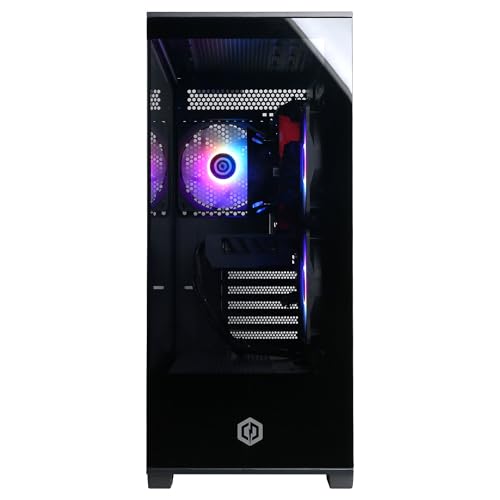 CYBERPOWERPC Wyvern Gaming PC - AMD Ryzen 7 5700X, AMD Radeon RX 9060 XT 8GB, 16GB RAM, 1TB NVMe SSD, 650W 80+ PSU, Wi-Fi, Windows 11, Prism Panoramic RGB Black - imagen 4
