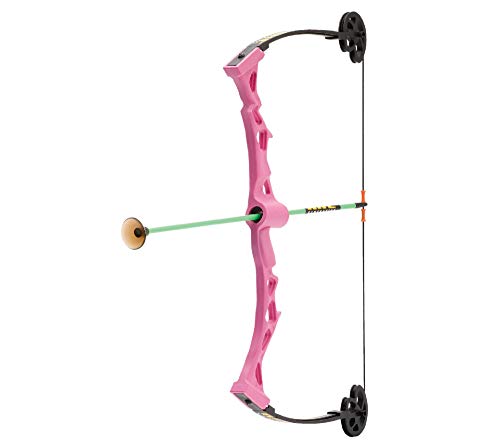 NXT Generation Rapid Riser Pink Compound Bow Kit with Three Safe Foam Suction Cup Arrows - For Lefties and Righties