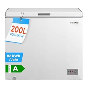 Comfee RCC201WH6(E) Gefriertruhe/82 kWh/Jahr/85cm hoch/200L/Inverter-Kompress... Geringe Lautstärke/Geeignet für verschiedene Einsatzszenarien/Einstellbarer Temperaturregler/Weiß