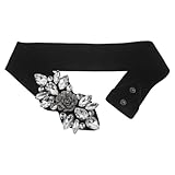 SHOWERORO Cinturón Ancho Elástico Blanco para Mujer Gemas de Imitación, Cinturón Decorativo de Corsé para Vestido de Noche y Boda, Accesorio de Moda Ajustable para Eventos Formales