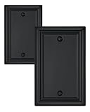 ZILLSEA Paquete de 2 placas de pared negras en blanco, tamaño