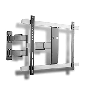 Xantron® SLIMLINE-A-466-B Schwarze Wandhalterung Fernseher Schwenkbar Neigbar Drehbar/32-60 Zoll TV Halterung/TV Wandhalterung Flach/Fernseher Schwenkarm, Flacher Wandabstand - inkl. Montagematerial