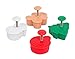 Internet’s Best Mini Christmas Themed Cookie Cutter Set - 4 Piece - Plastic Winter Molds - Spring Fondant Press Cake Decorating Tool - Snowman, Christmas Tree, Gingerbread Man & Ornament - Small
