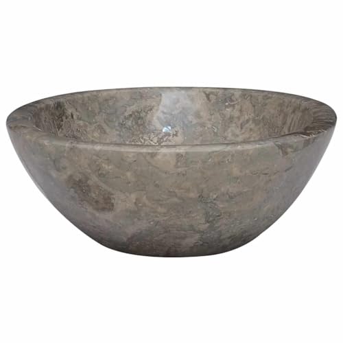 Lavabo gris de mármol rectangular de 53x40x15 cm para baño 5