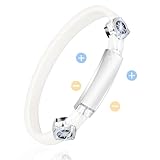 TRAOO 静電気 除去ブレスレット 【2025年11月新登場】軽減ブレスレット 静電気除去グッズ 防止 バングル 静電対策 チタン ブレス 磁気 ゲルマニウム シリコン スポーツ シリコン バングル サイズ調整可能 男女兼用 防水 秋冬乾燥季節対応 白