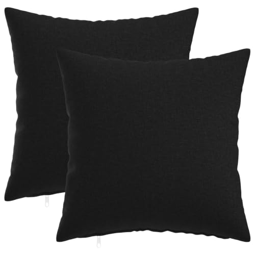 vidaXL Poszewka na poduszkę 2 pcs HEERLEN Czarny 40 x 40 cm