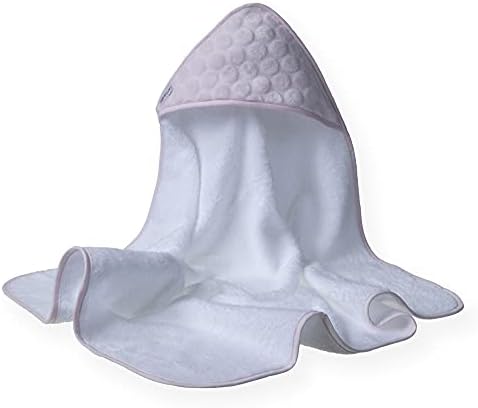 Clair de Lune | Marshmallow Hooded baby bath towel | 75 x 75 cm Pink | For Bath time | Super Soft Cotton/Terry Towelling |