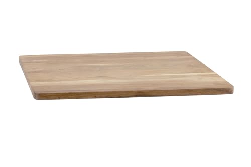 SAM Holzplatte Emile | 80 x 80 cm | Akazienholz massiv | Farbe: Natur | runde Kante | Quadratische DIY-Tischplatte | geeignet für Esstische/Bistrotische/Couchtische