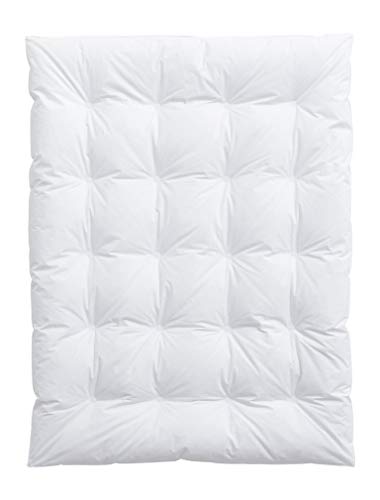 Billerbeck Bettdecke Clivia 90 - Superlight – 135 x 200 cm – leichte Sommerdecke – Daunendecke für den Sommer mit 90% Daune, 10% Federn