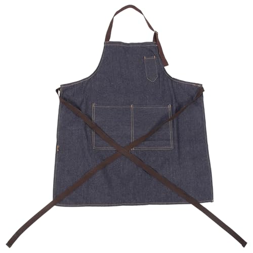 HOLIDYOYO 1pc Kitchen Apron Baking Apron Hair Salon Apron Gardening Apron Barbecue Aprons Adjustable Bib Apron Restaurant Apron Halter Neck Apron Grill Apron Bbq Apron Sleeveless Apron Blue