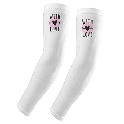 Mangas para brazo rosa con protección UV sol DIYthinker With You Love