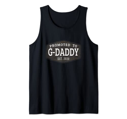 Hombre Promocionado a G- Daddy Est 2020 - Grano de madera Camiseta sin Mangas
