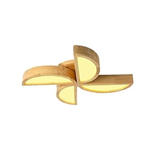 XYZMDJ Plafonnier Carré Bûche en Bois Massif Moderne Minimaliste Télécommande Chambre Phares Salon Lampe (Size : 65 * 8cm)