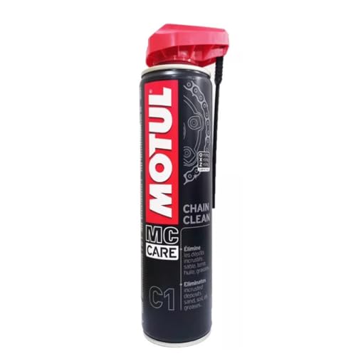SPRAY PARA LIMPEZA DE CORRENTES ON/OFF ROAD - MOTUL - C1 CHAIN CLEAN - 400 ML + SPRAY LUBRIFICANTE D