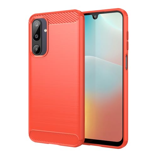 Coque Samsung M16 5G fibre de carbone pour le quotidien rouge