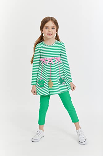 Image of Bonnie Jean Girl's St Patrick's Day Shamrock Leggings Set for Baby Toddler and Little Girls