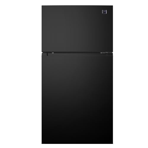 Kenmore 33 in. 20.4 cu. ft Capacity Refrigerator/Freezer with Full-Width Adjustable Glass Shelving, Humidity Control Crispers, Ice Maker, ENERGY STAR Certified, Black