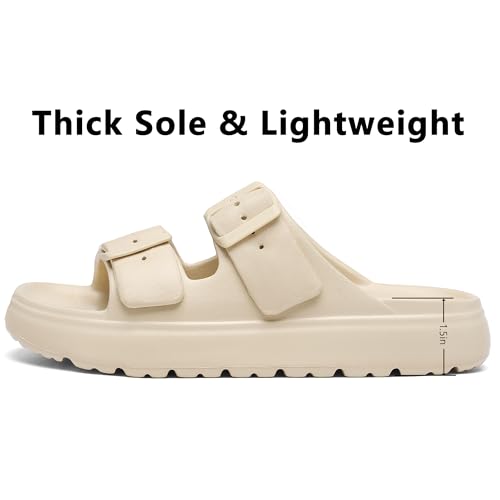 Image of TIKVAW Women's Platform & Wedge Sandals with Arch Support for Woman Slides Comfort Lightweight Outdoor Slippers Ultra Cushion