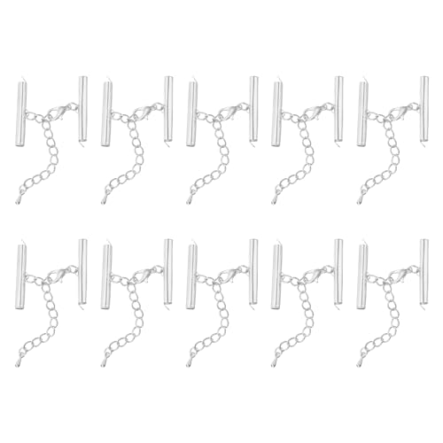 uxcell 10 sets fermoirs coulissants avec pinces homard et chaîne allongée