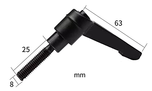 4 Maniglie Di Serraggio Regolabili M8 - Leva Di Bloccaggio In Metallo Per Macchinari - Foto 14