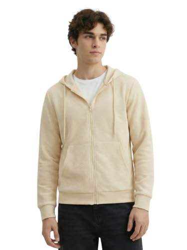 Image of Leriya Fashion Men Poly Cotton Fabric • Hooded Collar • Front Zipper • Lightweight • Casual Wear • S-3XL