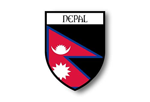 Akachafactory Autocollant Sticker Voiture Moto Blason Ville Drapeau Nepal nepalais