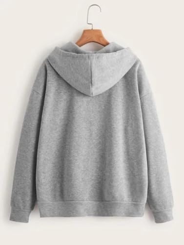 Image of Rabboni Women's Solid Zip-Up Hoodie Jacket | Full Sleeve Hooded Sweatshirt with Kangaroo Pockets | Casual Winter Wear Hoodie for Women
