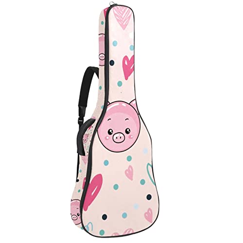 Sac à dos pour guitare acoustique imperméable 42.9in avec organiseur interne et motif original