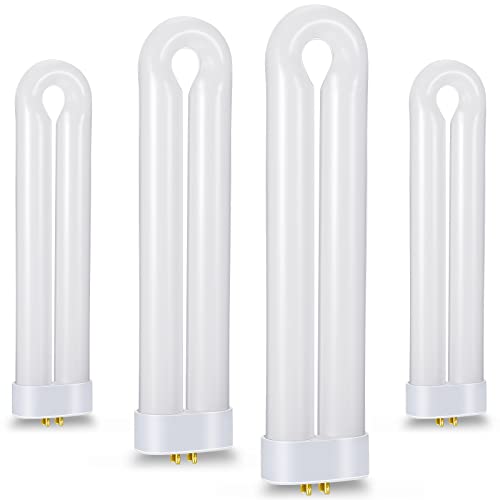Bug Zapper Replacement Bulb 15 W U Shaped Twin Tube Bulb Indoor Outdoor Bug Zapper Light with 4 Pin Base(White,4 Pieces)