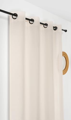 Linder Voilage certifié Non Feu M1-145x240cm - Ivoire