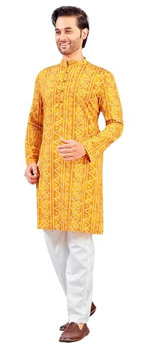 Image of Studio Shringaar Men's Polyester Relaxed Fit Straight Kurta