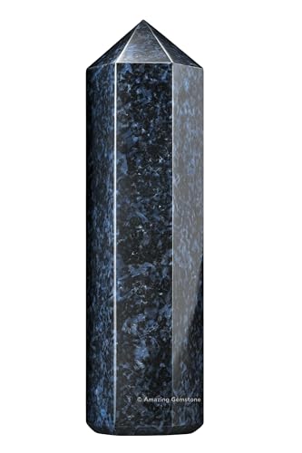 Image of Amazing Gemstone Large Indigo Gabbro Crystal Towers ~ Natural Healing Crystal Point Obelisk for Reiki Healing and Crystal Grid (5.5 to 6 INCH)