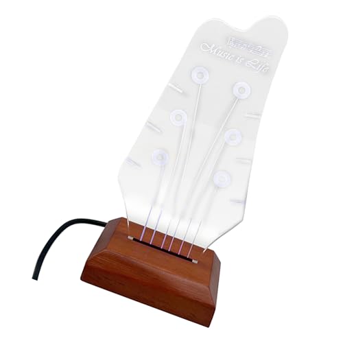 Support lumineux en acrylique pour médiators de guitare électrique avec base de rangement noire