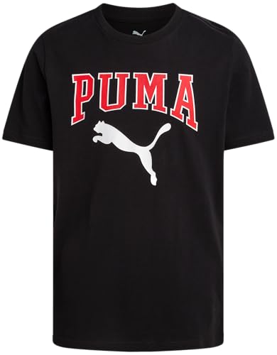 Image of PUMA Boys T-Shirts Athletic Crewneck Short Sleeve Tees (Sizes S-XL) | Soft Breathable Cotton Blend, Comfortable Casual Fit, Great for School, Play & Everyday Wear