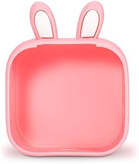 Memoking T02 Etui ochronne w kształcie uszy królika, miękki silikon, nie zawiera BPA, śliczna designerska osłona drukarki, kompatybilne z bezprzewodową przenośną drukarką T02 Mini Bluetooth, różowe