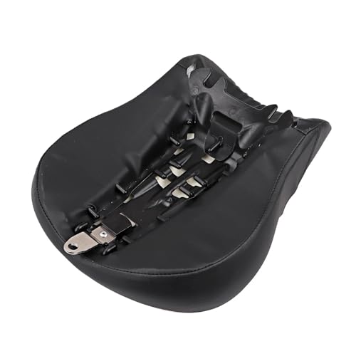 Cojín de asiento trasero para Softail Fat Boy FLSTF 2008-2014 en cuero PU negro 6