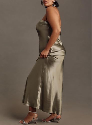 Image of Women Y2k Strapless Maxi Dress Floral Print Tube Long Dress Boho Beach Sundress Going Out Streetwear