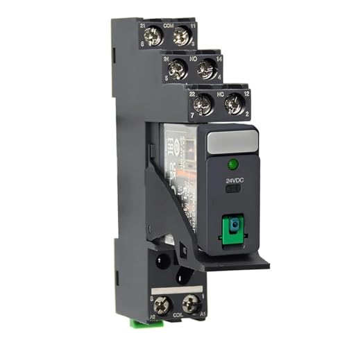 Relais d'interface RXG23BD à commande 24V DC avec bouton de test verrouillable